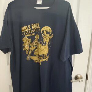 Girls Rock Jacksonvile Navy T-shirt, 2XL